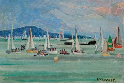 Pierre PRUVOST (1921-2008)
Antibes, les régates
Huile...