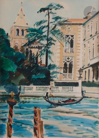 Pierre PRUVOST (1921-2008)
Venise
Aquarelle.
Non...