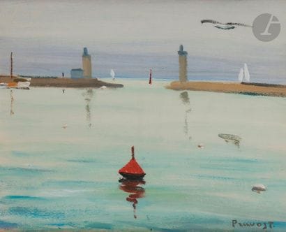Pierre PRUVOST (1921-2008)
L’Entrée du port
Gouache.
Signée...