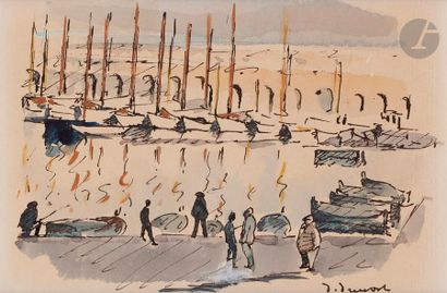Pierre PRUVOST (1921-2008)
Port d’Antibes
Aquarelle.
Signée...