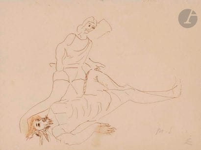 Max JACOB (1876-1944)
Christ tombé à terre
Encre...