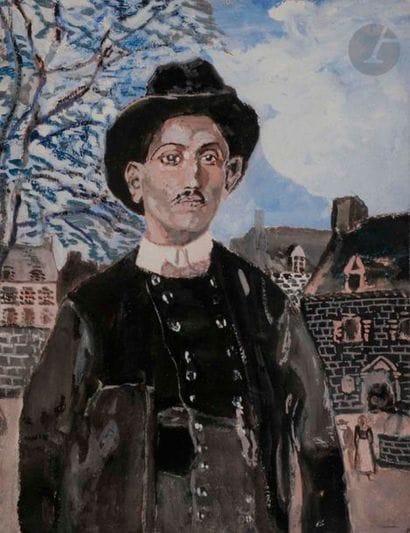 Max JACOB (1876-1944)
Le Tailleur
Gouache.
Non...
