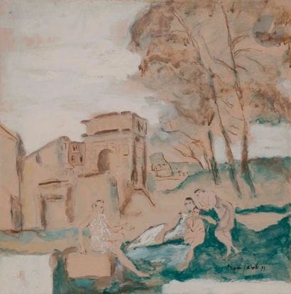 Max JACOB (1876-1944)
Scène antique, 1933
Gouache...