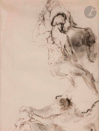 Max JACOB (1876-1944)
Départ pour le Sabbah
Encre,...