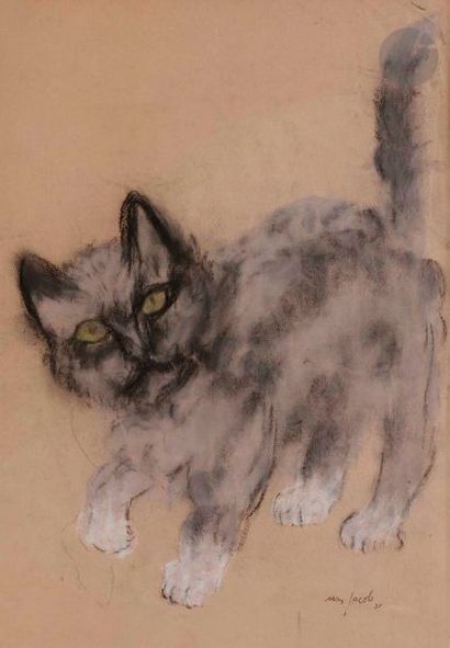 Max JACOB (1876-1944)
Chat, 1931
Fusain et...