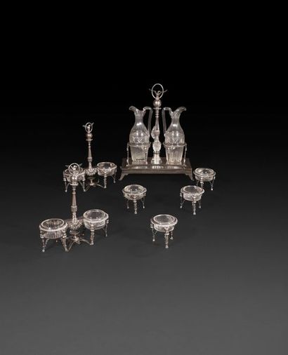 PARIS 1798 - 1809

Condiment set in silver...