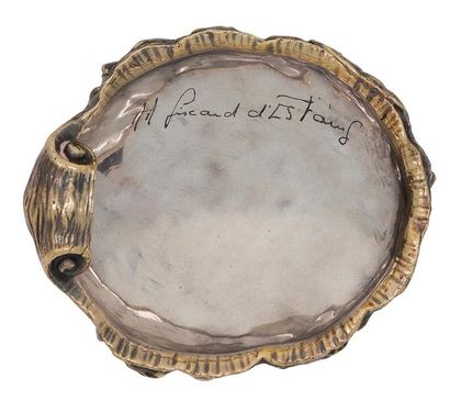 ODIOT

A silver and vermeil baguier bearing...