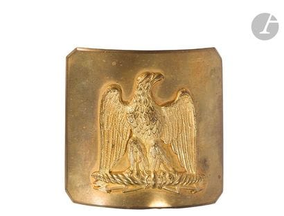 Plateau de ceinturon d'officier de cavalerie.

Octogonal,...