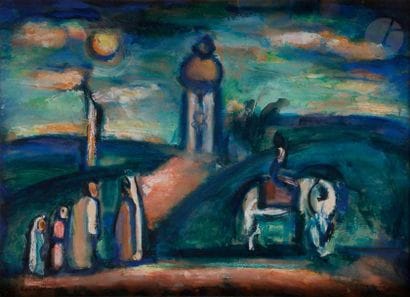 Georges ROUAULT (1871-1958)
Paysage animé,...
