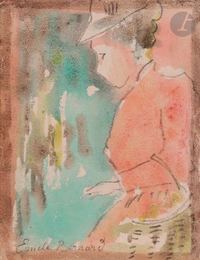 Émile BERNARD (1868-1941)
Femme de profil
Aquarelle...