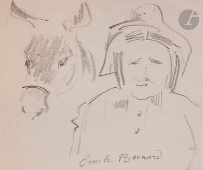 Émile BERNARD (1868-1941)
Portrait de breton...