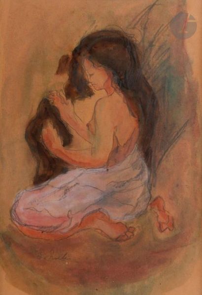 Odilon ROCHE (1868-1947)
Jeune femme assise
Aquarelle...