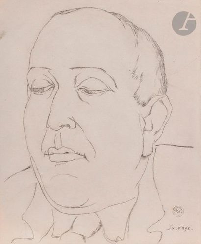 Léopold SURVAGE (1879-1968)
Portrait d’homme
Crayon...