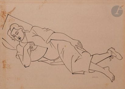 André LHOTE (1885-1962)
Femme allongée à...