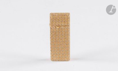Gas lighter 2 golds 750 0/00. Herringbone...