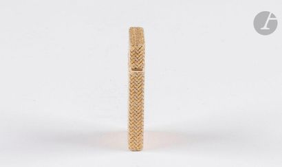 Gas lighter 2 golds 750 0/00. Herringbone...