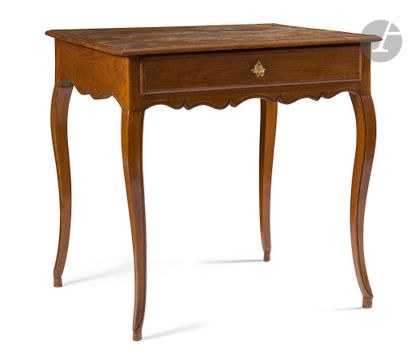 Table rectangulaire en bois fruitier ouvrant...