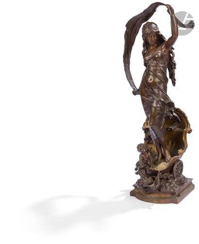 Auguste Moreau (1831 - 1893)
Le Char de l’Aurore
Bronze...