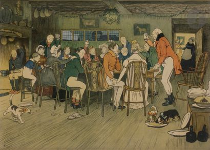 Cecil ALDIN (1870-1935)
Le dîner de Noël...