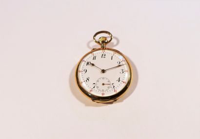 Montre de poche en or 18K (750), cadran en...