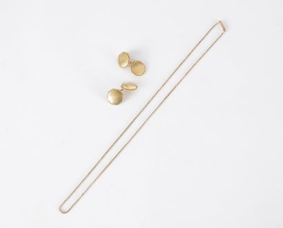 Paire de boutons de manchette en or 18K (750)....