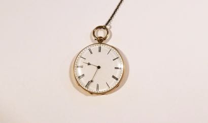 Montre de poche en or 18K (750), cadran en...