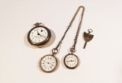 Lot d’argent comprenant une montre de gousset,...