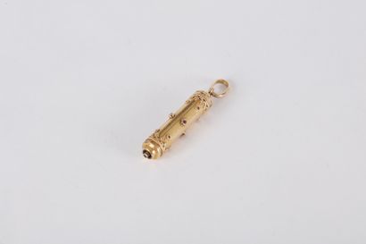 Porte-mine en or 18K (750) agrémenté de pierres...