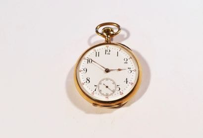 Montre de poche en or 18K (750) cadran en...