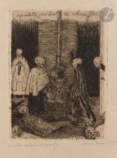 James Ensor (1860-1949)
Squelettes voulant...