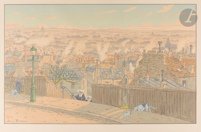Henri Rivière (1864-1951)
Paris vu de Montmartre....