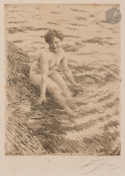 Anders Zorn (suédois, 1860-1920)
Wet (Mouillée)....