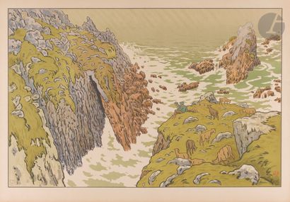 Henri Rivière (1864-1951)
La Falaise. (Aspects...