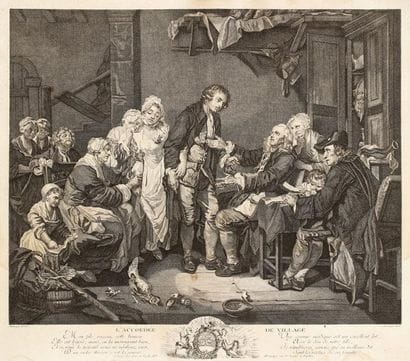 Jean-Baptiste Greuze(1725-1805) (d'après)
L'Accordée...
