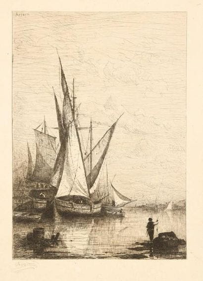 Adolphe Appian (1818-1898)
Le Port de Gênes....