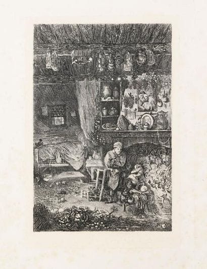 Rodolphe Bresdin (1822-1885)
Intérieur flamand....
