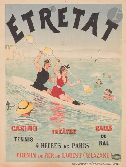 Albert GUILLAUME (1873-1942)
Étretat, 1898
Chromolithographie....