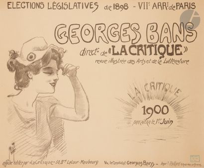 
Un lot d’affiches éditées pour La Critique,...