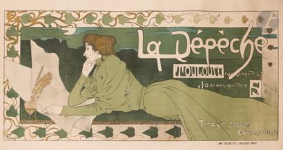 Arthur FOÄCHE (1871-1967)
La Dépêche, 1897
Chromolithographie....