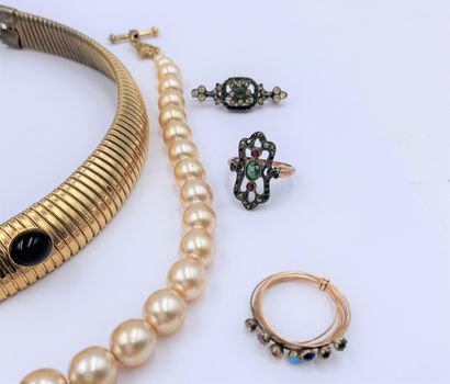 Lot de 3 bijoux en argent comprenant deux...