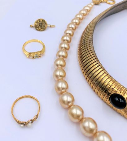 Lot de 3 bijoux en argent comprenant deux...