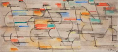 Gustave SINGIER (1909-1984
)La Course cycliste,...