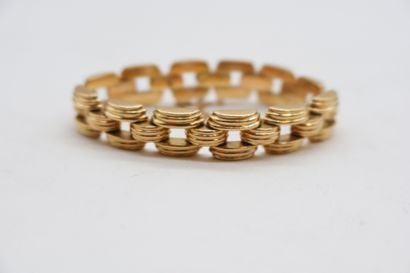 Bracelet articulé en or 18K (750), maillons...