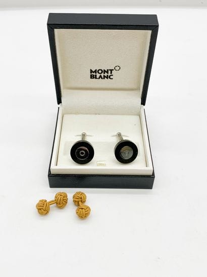 MONTBLANC 
Paire de boutons de manchettes...