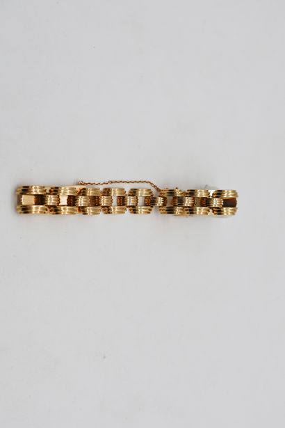Bracelet articulé en or 18K (750), maillons...