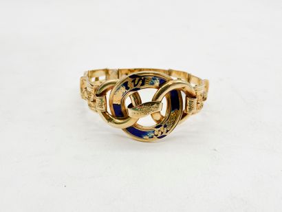 Bracelet ouvrant articulé en or 18K (750)...