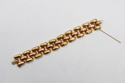 Large bracelet en deux tons d'or 18K (750),...