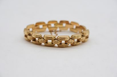 Bracelet articulé en or 18K (750), maillons...