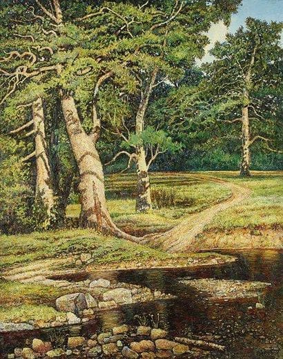 K. ARAPOV
Forêt, 1994. Huile sur toile.Signée...