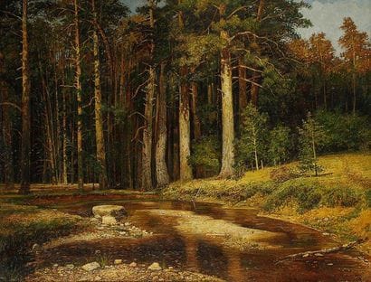 K. ARAPOV
Forêt, 1994. Huile sur toile. Signée,...